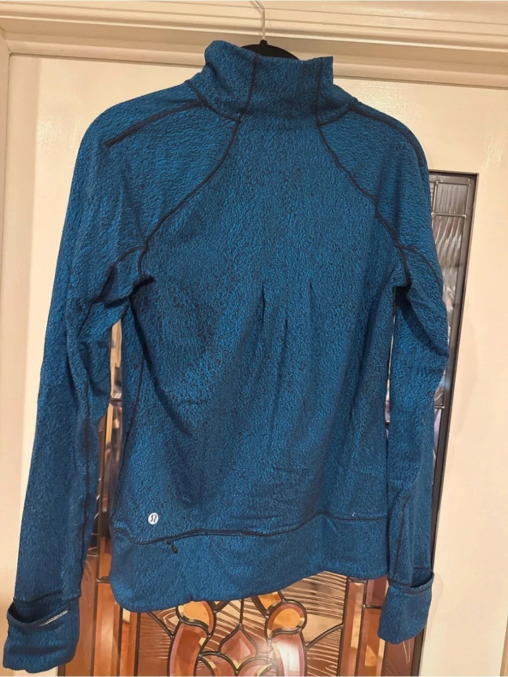 lululemon athletica Teal Blue Half-Zip Turtleneck Pullover